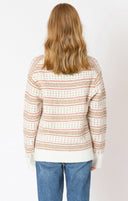 Dex Ladies Red Fairisle Oversized Patterned Sweater
