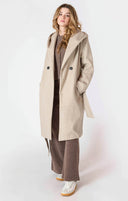 Dex/Room 34 Ladies Stone Belted Hooded Coat