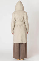 Dex/Room 34 Ladies Stone Belted Hooded Coat