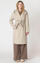 Dex/Room 34 Ladies Stone Belted Hooded Coat