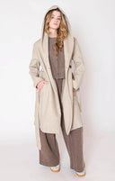 Dex/Room 34 Ladies Stone Belted Hooded Coat