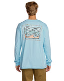 Billabong Mens Crown Blue Crayon Wave LS Shirt