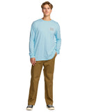 Billabong Mens Crown Blue Crayon Wave LS Shirt