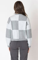 Dex Ladies Heather Grey Colourblock Sweater