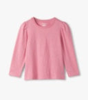 Hatley Girls Sea Pink Sparkle Puff Sleeve Tshirt