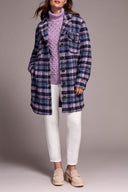 Tribal Ladies Vintage Lilac Notch Collar Jacket