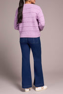 Tribal Ladies Purple Lotus Crewneck Sweater