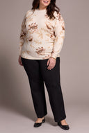 Tribal Ladies Moonstone Size Inclusive LS Funnel Neck Sweater