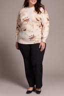 Tribal Ladies Moonstone Size Inclusive LS Funnel Neck Sweater