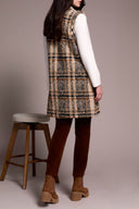 Tribal Ladies Sandstone Wide Notch Collar Button Font Vest