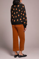 Tribal Ladies Black LS Crewneck Sweater