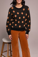 Tribal Ladies Black LS Crewneck Sweater