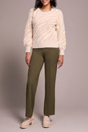 Tribal Ladies Sandstone LS Crewneck Sweater