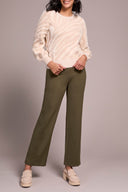 Tribal Ladies Sandstone LS Crewneck Sweater