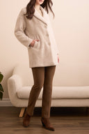 Tribal Ladies Sandstone LS Button Front Shawl Collar Coat