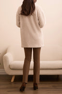 Tribal Ladies Sandstone LS Button Front Shawl Collar Coat