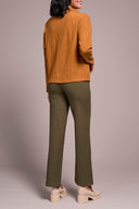 Tribal Ladies Bran LS Funnel Neck Dolman Top