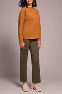 Tribal Ladies Bran LS Funnel Neck Dolman Top