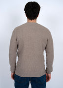 RD Style/Hedge Mens Beige Rib Crew Sweater