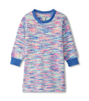 Hatley Girls Blue Boucle Easy Sweater Dress