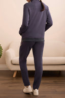 Tribal Ladies Sapphire LS Mock Neck Cardigan