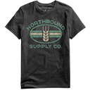 Northbound Supply Co. Mens Charcoal Heather Prairie Wheat Tshirt