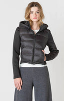 Dex/Room 34 Ladies Black Mixed Fabric Puffer Vest