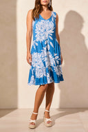 Tribal Ladies Sea Sleeveless V-Neck Dress