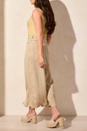 Tribal Ladies Dusty Sand Flowy Full Length 5 Pocket Skirt