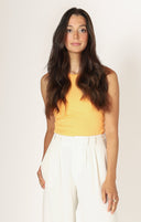 Dex Ladies Apricot SL Ribbed Tank