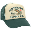 Northbound Supply Co. Natural/Forest Fly Fishing Trucker Hat