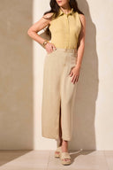 Tribal Ladies Dusty Sand Flowy Full Length 5 Pocket Skirt