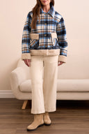 Tribal Ladies Sapphire LS Button Front Jacket