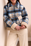 Tribal Ladies Sapphire LS Button Front Jacket