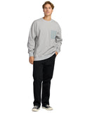 Billabong Mens Light Grey Heather Austin Garage Crew