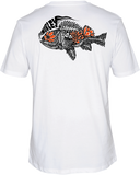 Hurley Mens White Everyday Flower Fish SS Tshirt