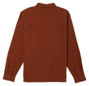 Hurley Mens Hickory Brown Santa Cruz Twill Flannel LS Shirt