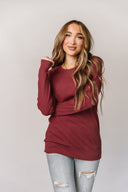 Ampersand Ave Classic Pullover Cranberry
