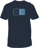 Hurley Mens Midnight Aqua Everyday Halfer Gradient SS Tshirt