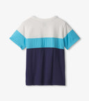Hatley Boys Patriot Blue Colour Block Bamboo Tshirt