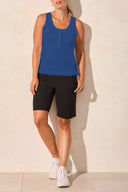 Tribal Ladies Deep Sea Sleeveless Top w/Hidden Snaps