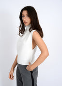 RD Style Ladies Winter White Selby Sleeveless Funnel Neck Vest