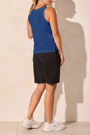 Tribal Ladies Deep Sea Sleeveless Top w/Hidden Snaps