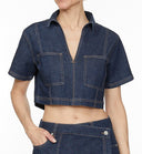 BUffalo Ladies Indigo Serena Boxy Cropped Shirt