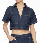 BUffalo Ladies Indigo Serena Boxy Cropped Shirt