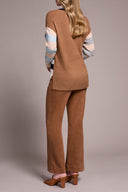 Tribal Ladies Sapphire LS Boat Neck Sweater