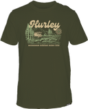 Hurley Mens Charcoal Fern Camp SS Tshirt