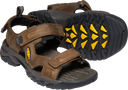 Keen Mens Bison/Mulch Targhee III Open Toe Sandal