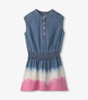 Hatley Girls Sunset Dip Dye Blue Smocked Waist Dress