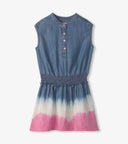 Hatley Girls Sunset Dip Dye Blue Smocked Waist Dress